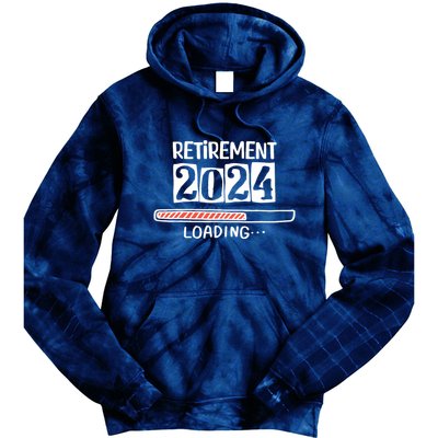 Funny Retirement 2024 Loading Countdown In Progress Tie Dye Hoodie