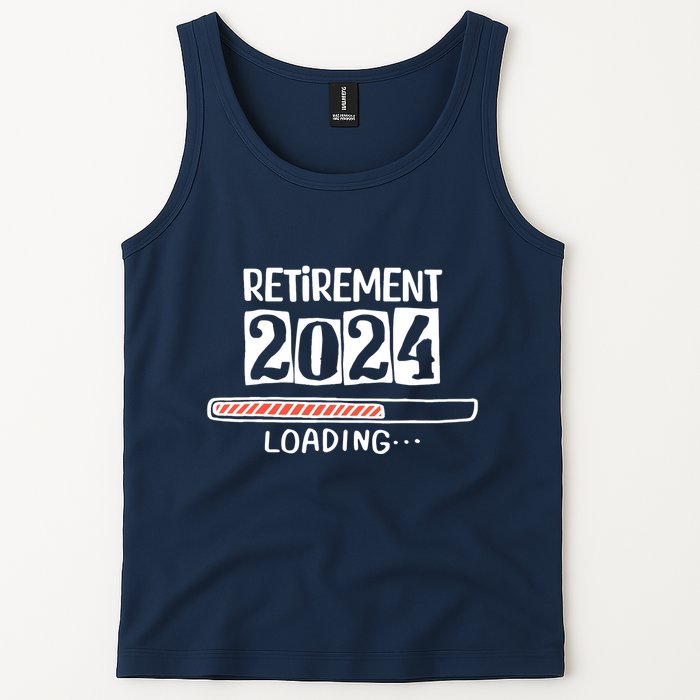 Funny Retirement 2024 Loading Countdown In Progress Tank Top