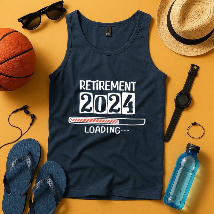 Funny Retirement 2024 Loading Countdown In Progress Tank Top