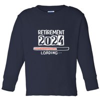 Funny Retirement 2024 Loading Countdown In Progress Toddler Long Sleeve Shirt