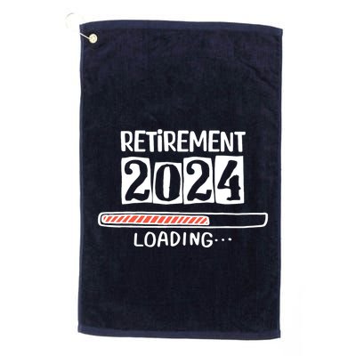 Funny Retirement 2024 Loading Countdown In Progress Golf Towel