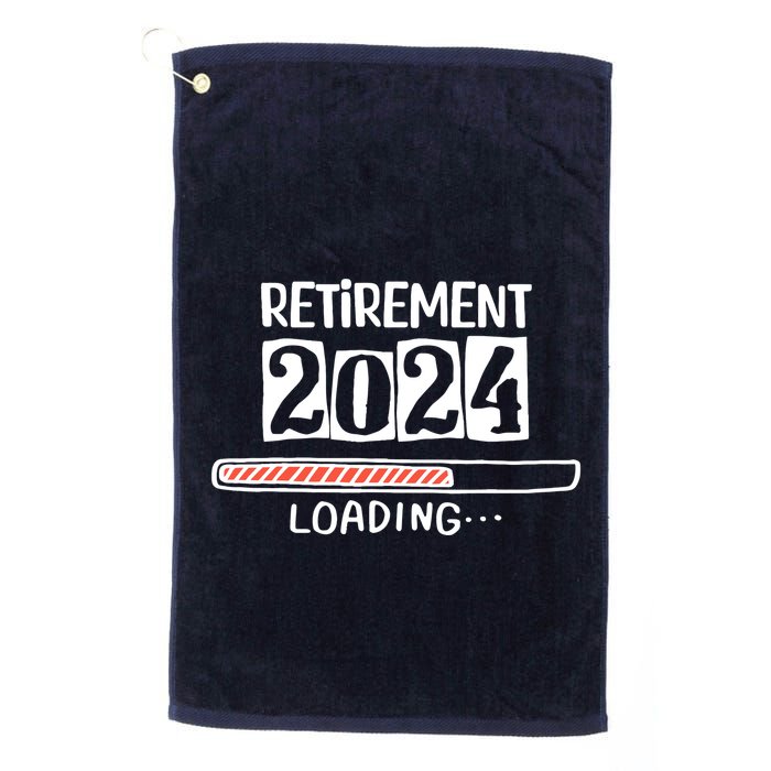 Funny Retirement 2024 Loading Countdown In Progress Golf Towel