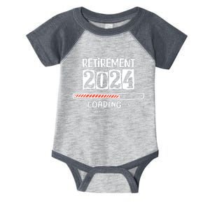 Funny Retirement 2024 Loading Countdown In Progress Infant Baby Jersey Bodysuit