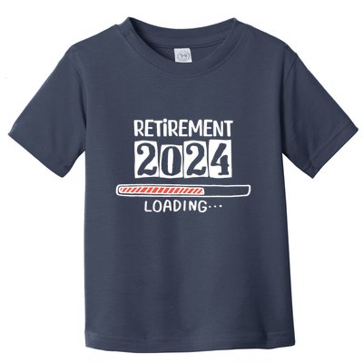 Funny Retirement 2024 Loading Countdown In Progress Toddler T-Shirt
