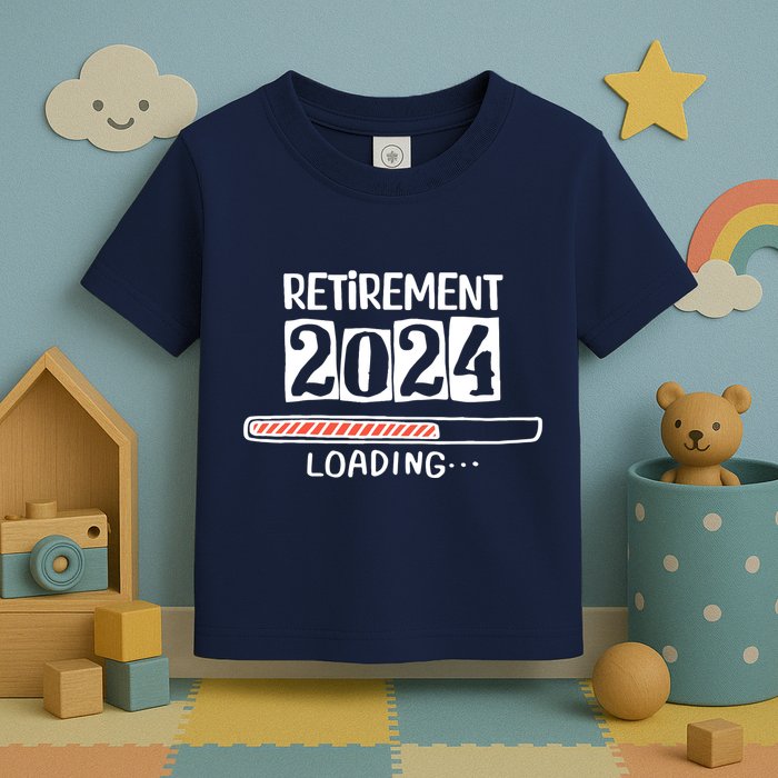 Funny Retirement 2024 Loading Countdown In Progress Toddler T-Shirt