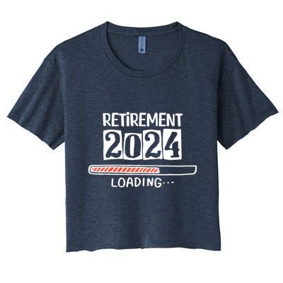 Funny Retirement 2024 Loading Countdown In Progress Crop Top