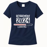 Funny Retirement 2024 Loading Countdown In Progress Womens T-Shirt