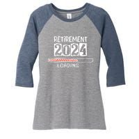 Funny Retirement 2024 Loading Countdown In Progress Women's Tri-Blend 3/4-Sleeve Raglan Shirt