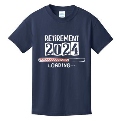 Funny Retirement 2024 Loading Countdown In Progress Kids T-Shirt