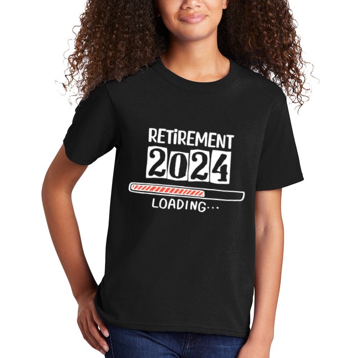 Funny Retirement 2024 Loading Countdown In Progress Kids T-Shirt