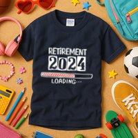 Funny Retirement 2024 Loading Countdown In Progress Kids T-Shirt