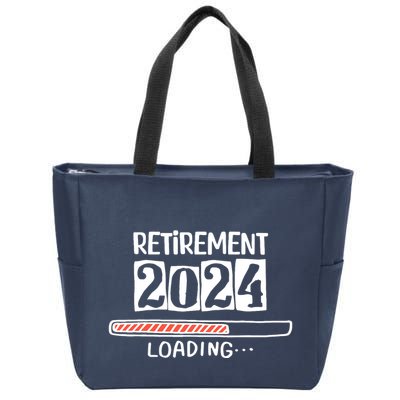 Funny Retirement 2024 Loading Countdown In Progress Zip Tote Bag