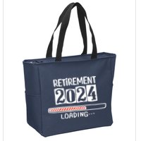 Funny Retirement 2024 Loading Countdown In Progress Zip Tote Bag