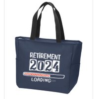 Funny Retirement 2024 Loading Countdown In Progress Zip Tote Bag