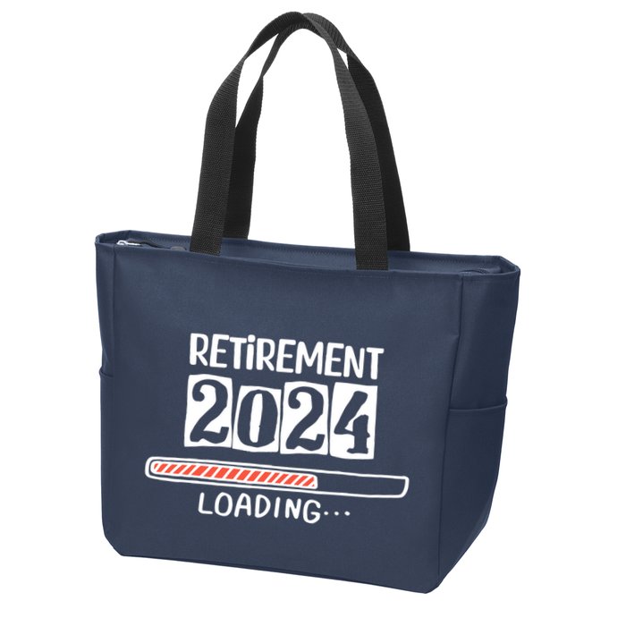Funny Retirement 2024 Loading Countdown In Progress Zip Tote Bag