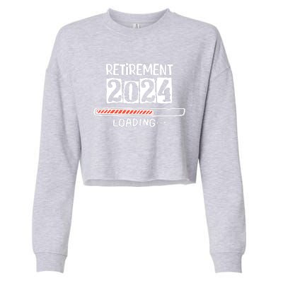 Funny Retirement 2024 Loading Countdown In Progress Cropped Pullover Crew