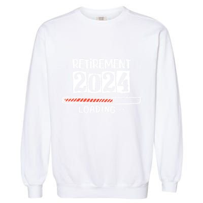 Funny Retirement 2024 Loading Countdown In Progress Garment-Dyed Sweatshirt