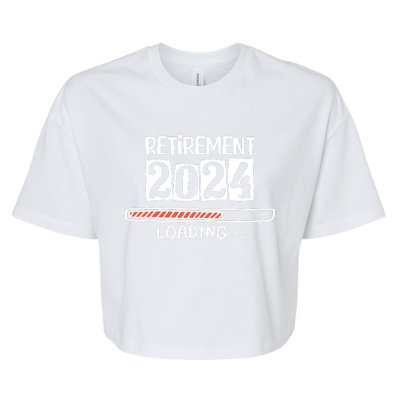 Funny Retirement 2024 Loading Countdown In Progress Bella+Canvas Jersey Crop Tee