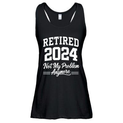 Funny Retired 2024 Not My Problem Anymore Ladies Essential Flowy Tank