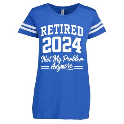 Funny Retired 2024 Not My Problem Anymore Enza Ladies Jersey Football T-Shirt