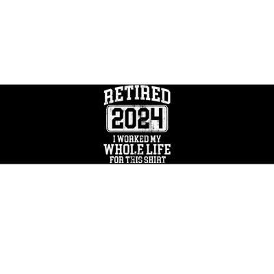 Funny Retired 2024 Retirement Bumper Sticker