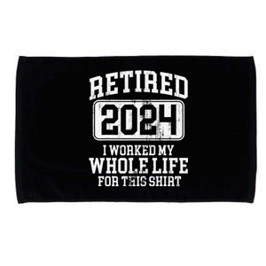 Funny Retired 2024 Retirement Microfiber Hand Towel