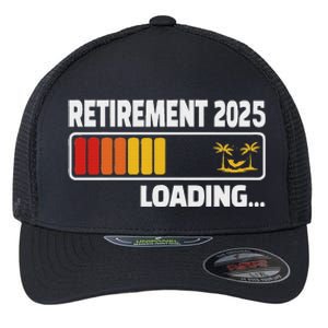 Funny Retirement 2025 Loading Retired Countdown Flexfit Unipanel Trucker Cap