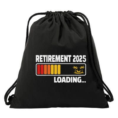 Funny Retirement 2025 Loading Retired Countdown Drawstring Bag