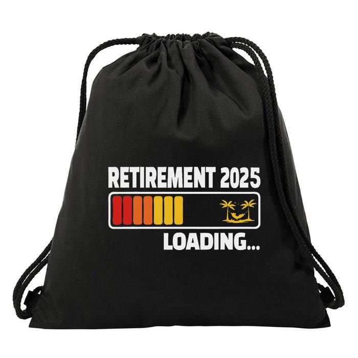 Funny Retirement 2025 Loading Retired Countdown Drawstring Bag
