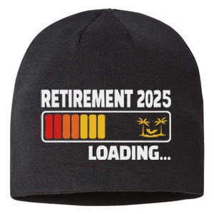 Funny Retirement 2025 Loading Retired Countdown Sustainable Beanie