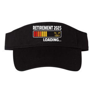 Funny Retirement 2025 Loading Retired Countdown Valucap Bio-Washed Visor