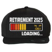 Funny Retirement 2025 Loading Retired Countdown Wool Snapback Cap