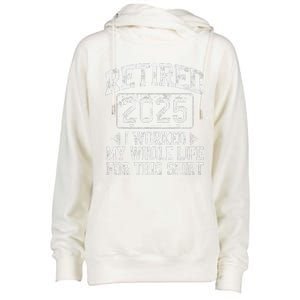 Funny Retired 2025 Retirement Forhumor Womens Funnel Neck Pullover Hood