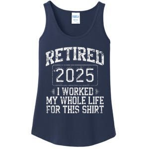 Funny Retired 2025 Retirement Forhumor Ladies Essential Tank