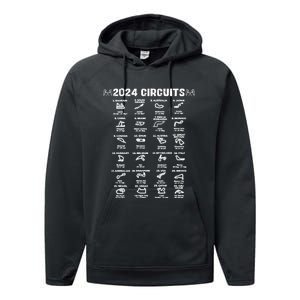 Formula Racing 2024 Circuits Race Car Formula Racing Gift Performance Fleece Hoodie