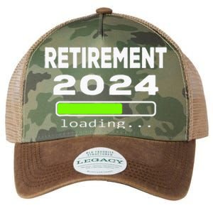 Funny Retirement 2024 loading Retired Countdown Legacy Tie Dye Trucker Hat