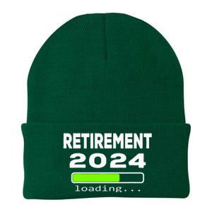 Funny Retirement 2024 loading Retired Countdown Knit Cap Winter Beanie