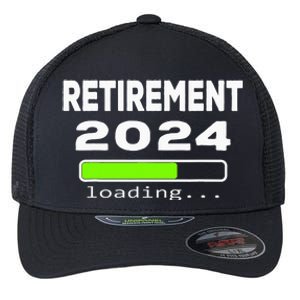 Funny Retirement 2024 loading Retired Countdown Flexfit Unipanel Trucker Cap