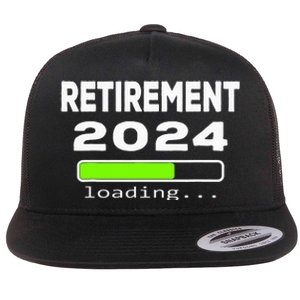 Funny Retirement 2024 loading Retired Countdown Flat Bill Trucker Hat