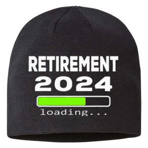 Funny Retirement 2024 loading Retired Countdown Sustainable Beanie