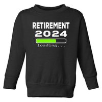 Funny Retirement 2024 loading Retired Countdown Toddler Sweatshirt