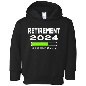 Funny Retirement 2024 loading Retired Countdown Toddler Hoodie