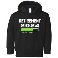 Funny Retirement 2024 loading Retired Countdown Toddler Hoodie