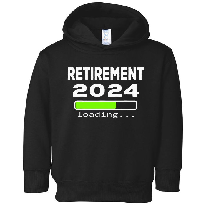 Funny Retirement 2024 loading Retired Countdown Toddler Hoodie