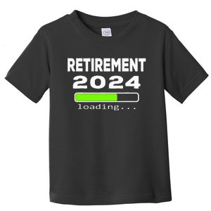 Funny Retirement 2024 loading Retired Countdown Toddler T-Shirt