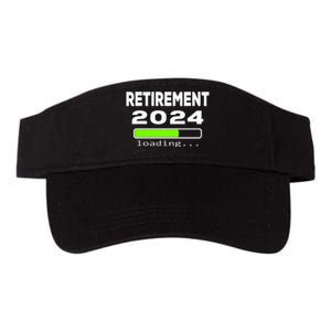 Funny Retirement 2024 loading Retired Countdown Valucap Bio-Washed Visor