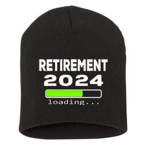 Funny Retirement 2024 loading Retired Countdown Short Acrylic Beanie