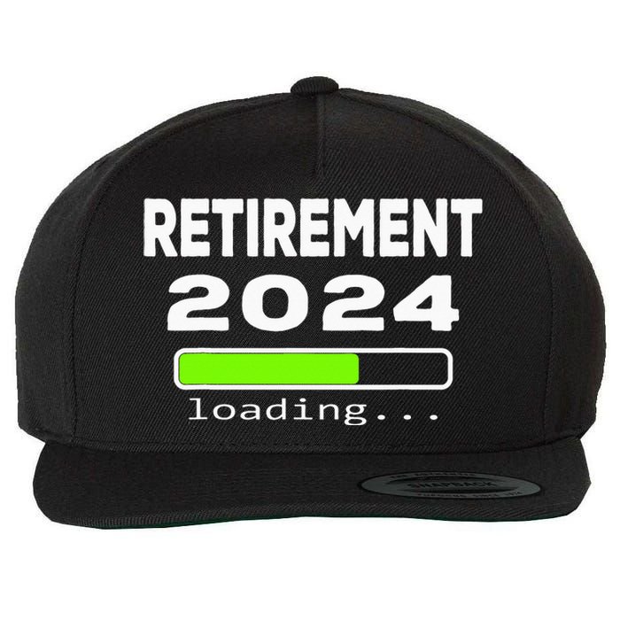 Funny Retirement 2024 loading Retired Countdown Wool Snapback Cap