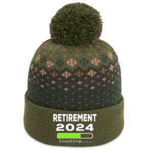 Funny Retirement 2024 loading Retired Countdown The Baniff Cuffed Pom Beanie