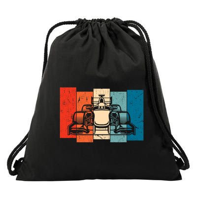 Formula Racing 2024 Race Car Vintage Retro Formula Drawstring Bag